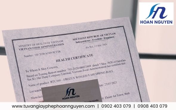 Xin giấy chứng nhận Health Certificate cà phê xuất khẩu