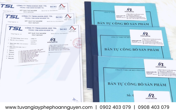 Mẫu kết quả thử nghiệm và Bản tự công bố sản phẩm