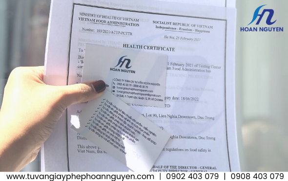 Giấy chứng nhận y tế Health Certificate xuất khẩu rượu