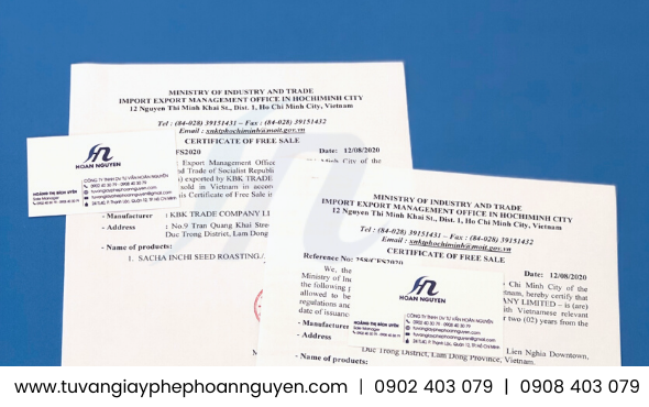 CFS giấy lưu hành tự do xuất khẩu cà phê túi lọc (cà phê phin giấy)