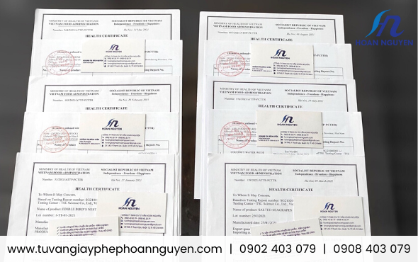 Giấy chứng nhận y tế xuất khẩu hạt Macca