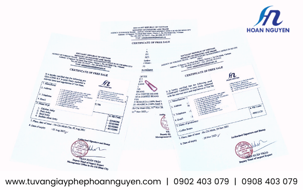 Giấy chứng nhận lưu hành tự do sản phẩm nông sản xuất khẩu
