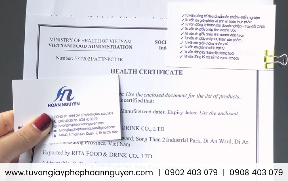 Chứng nhận y tế (Health Certificate) xuất khẩu thực phẩm Chứng nhận y tế (Health Certificate) xuất khẩu thực phẩm