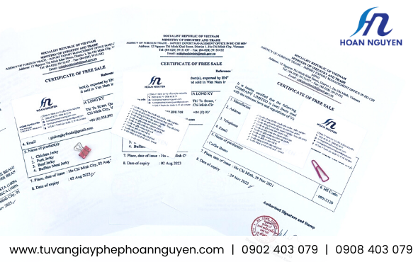 Giấy phép xuất khẩu thực phẩm - Chứng nhận lưu hành tự do hủ tiếu khô