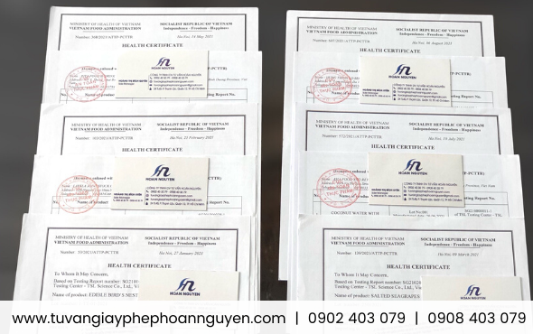 Chứng nhận y tế xuất khẩu tinh bột sắn Chứng nhận y tế xuất khẩu tinh bột sắn