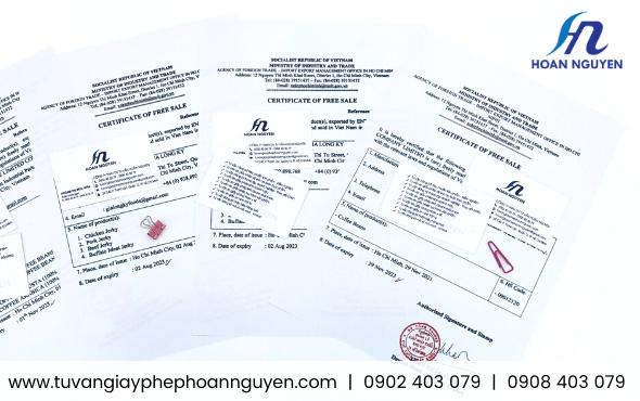 Giấy lưu hành tự do yến sào, tổ yến, nước yến, sản phẩm yến