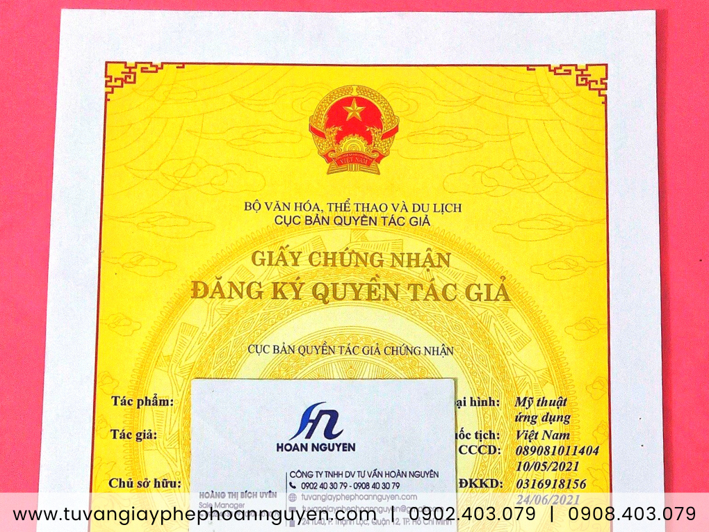 Giấy chứng nhận quyền tác giả nhãn hiệu - Hoàn Nguyên xin cấp nhanh Giấy chứng nhận quyền tác giả nhãn hiệu - Hoàn Nguyên xin cấp nhanh