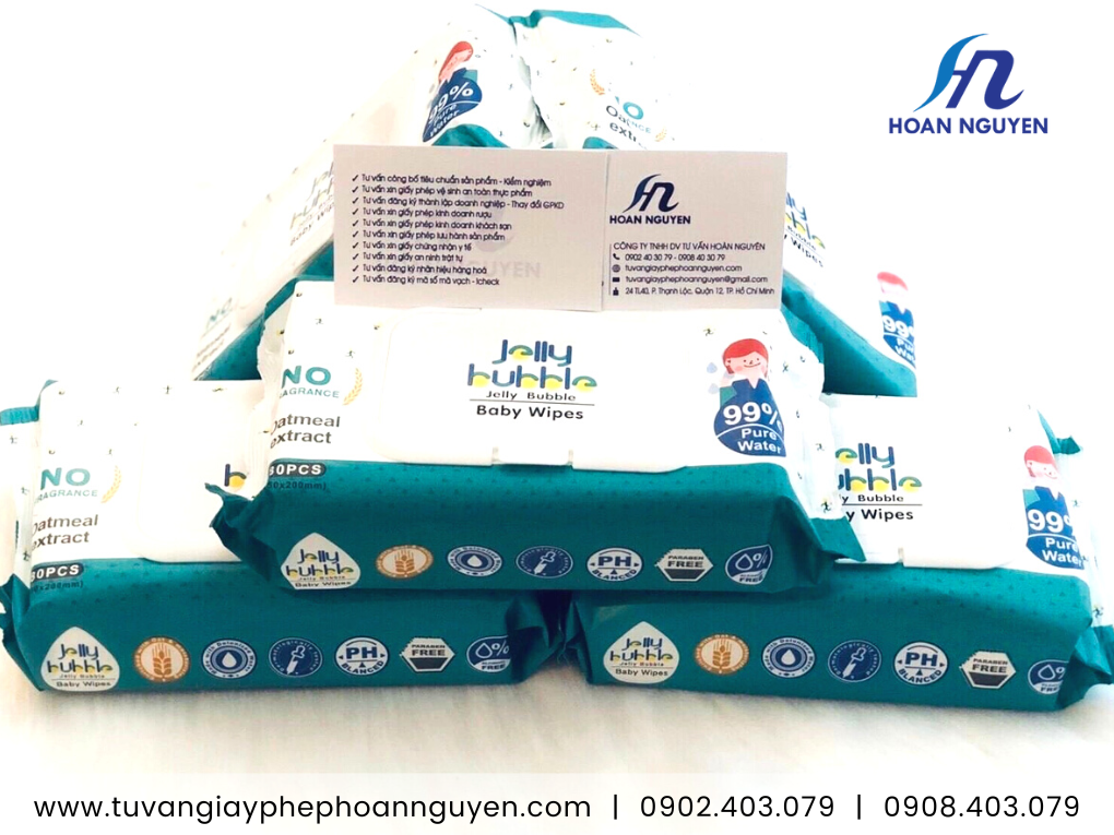 Mẫu khăn ướt kiểm nghiệm chất lượng làm công bố 
