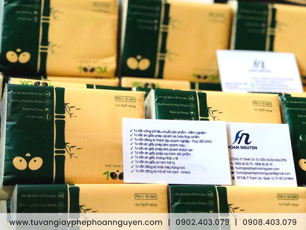 Mẫu khăn giấy khô đa năng kiểm nghiệm chất lượng làm công bố