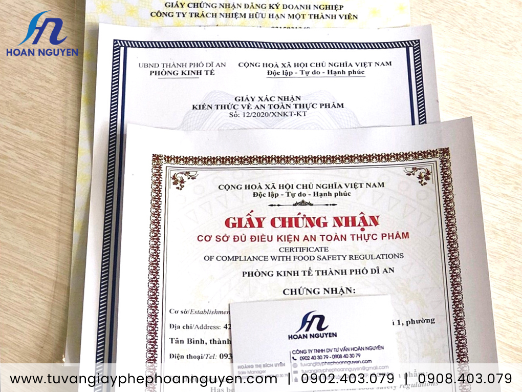 Hoàn Nguyên xin cấp nhanh chứng nhận an toàn thực phẩm sản xuất kinh doanh yến