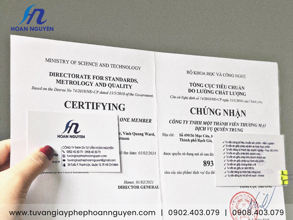 Hoàn Nguyên xin cấp nhanh mã số mã vạch Yến