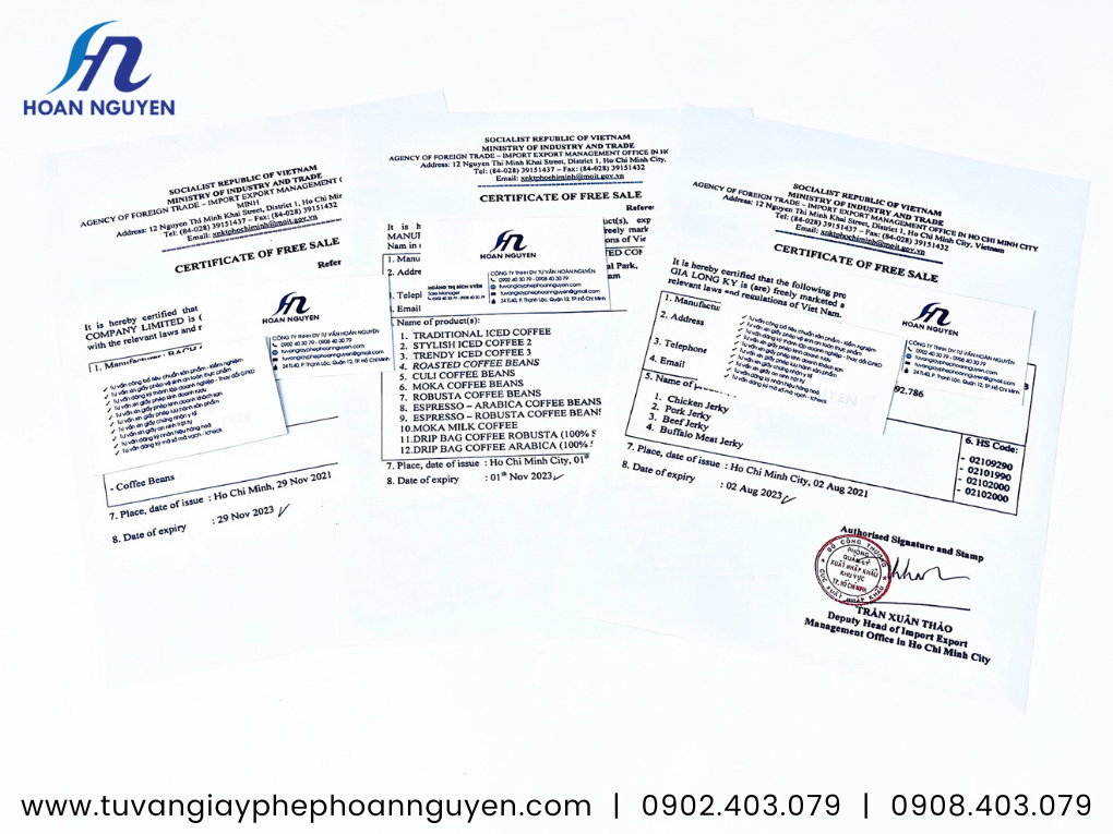 Hoàn Nguyên xin cấp nhanh chứng nhận lưu hành tự do Yến xuất khẩu