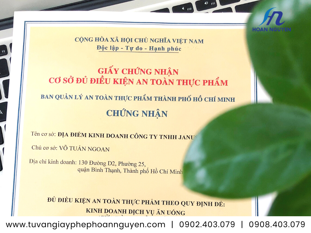 Giấy phép an toàn thực phẩm cửa hàng đồ ăn nhanh – Hoàn Nguyên xin cấp nhanh