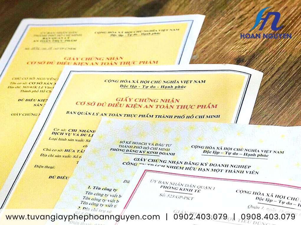 Giấy phép cho cửa hàng thức ăn nhanh – Hoàn Nguyên xin cấp nhanh trọn bộ