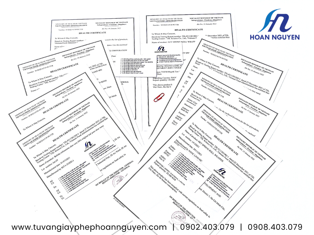 Hoàn Nguyên xin cấp nhanh giấy chứng nhận y tế bột nghệ xuất khẩu 