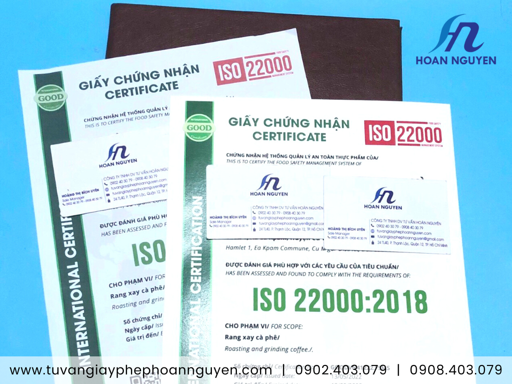 HOÀN NGUYÊN xin cấp nhanh ISO 22000 sản xuất thực phẩm