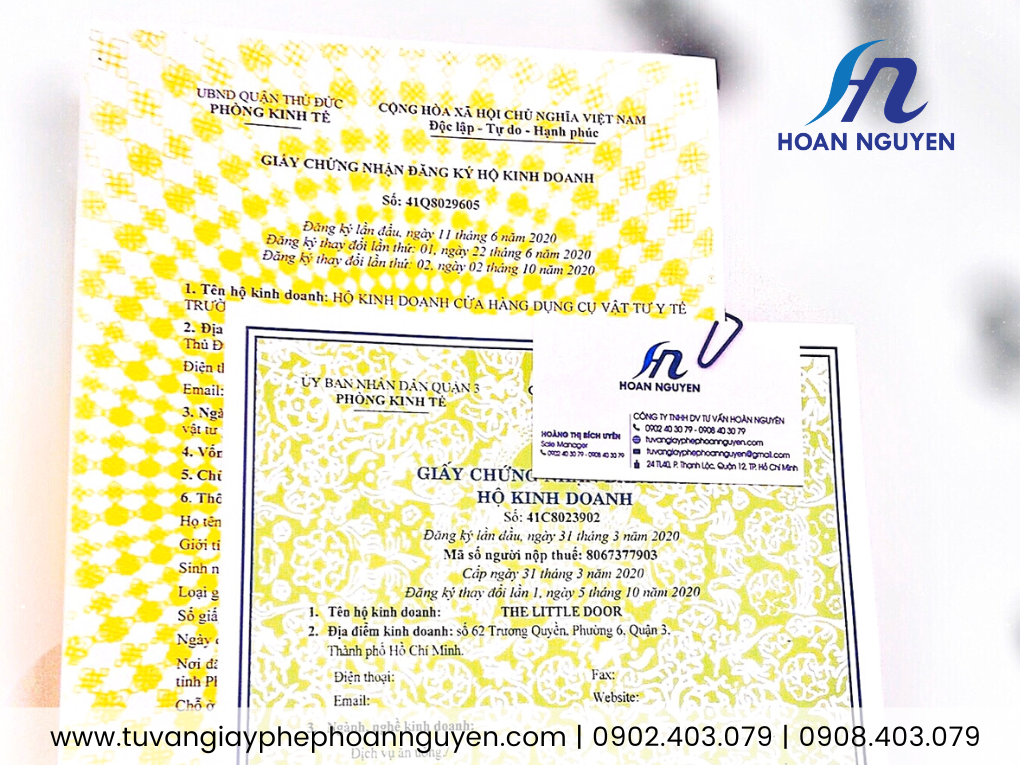 Hoàn Nguyên đăng ký nhanh hộ kinh doanh Huyện Cần Giờ