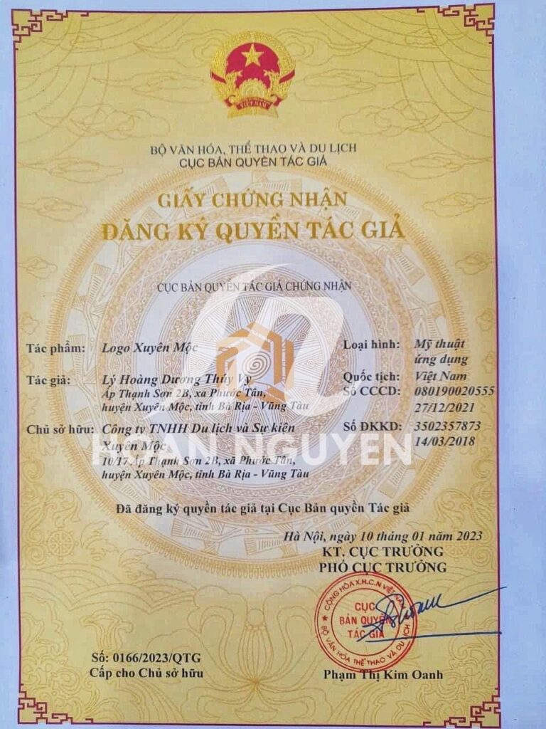 Đăng ký quyền tác giả logo tại Bà Rịa-Vũng Tàu (Ảnh: HOÀN NGUYÊN)