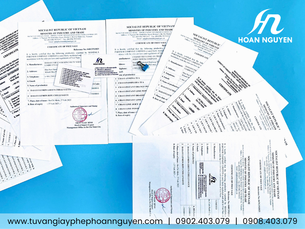 Dịch vụ làm giấy lưu hành tự do xuất khẩu thực phẩm tại Quận 12 (Ảnh: HOÀN NGUYÊN)