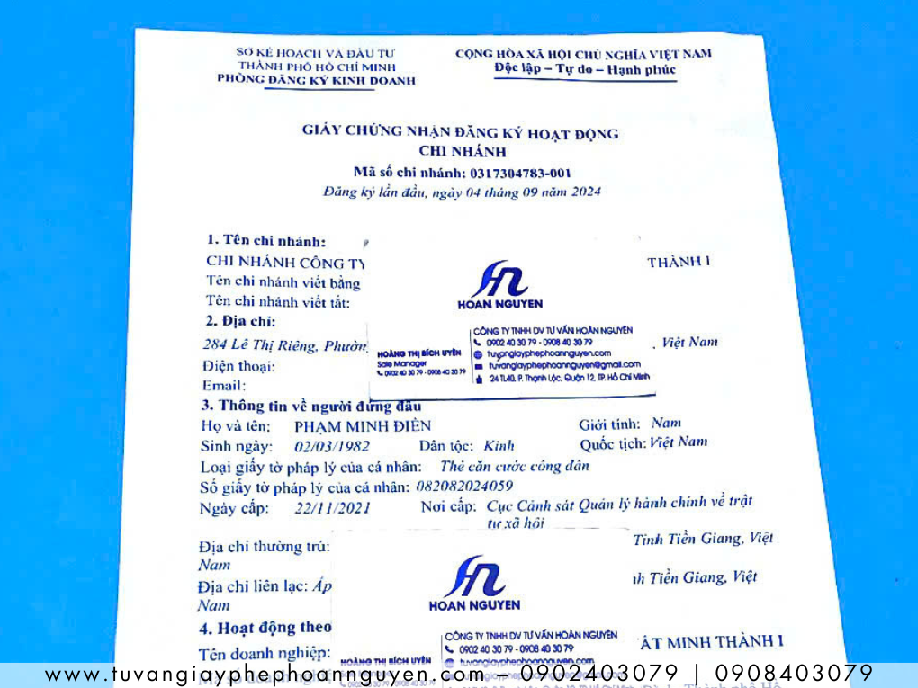 Thành lập chi nhánh doanh nghiệp