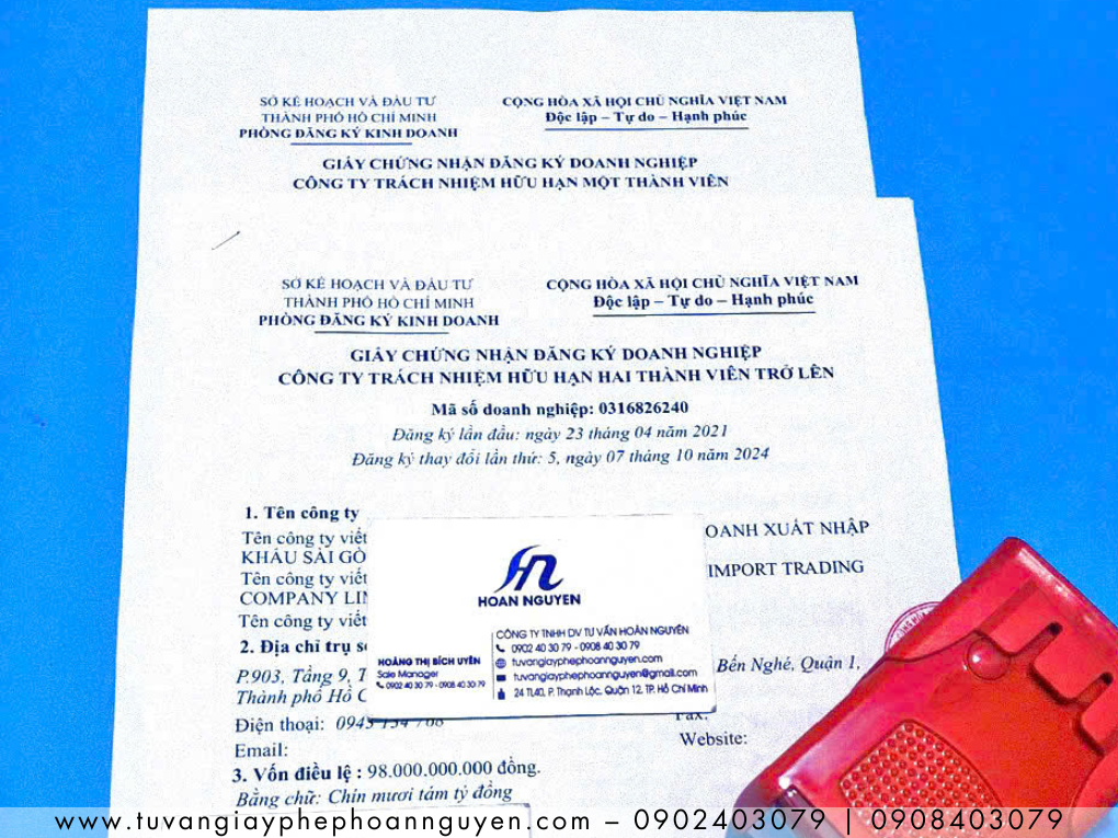 Công ty TNHH hai thành viên – Đăng ký thay đổi