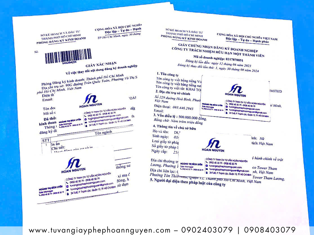 Thay đổi đăng ký doanh nghiệp (Ảnh: HOÀN NGUYÊN)