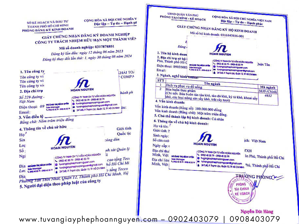 [HCM] HOÀN NGUYÊN đăng ký thay đổi đăng ký HKD